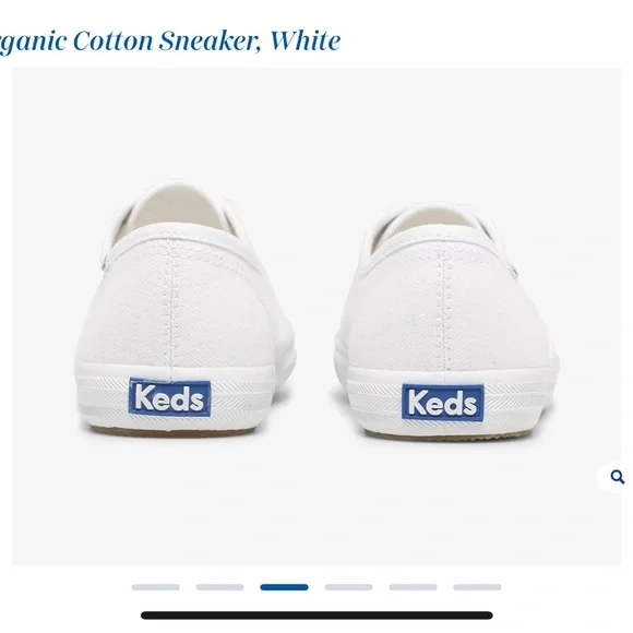 NIB Keds White Champion Organic Cotton Canvas Sneaker Size 8.5 $55 - Picture 6 of 6